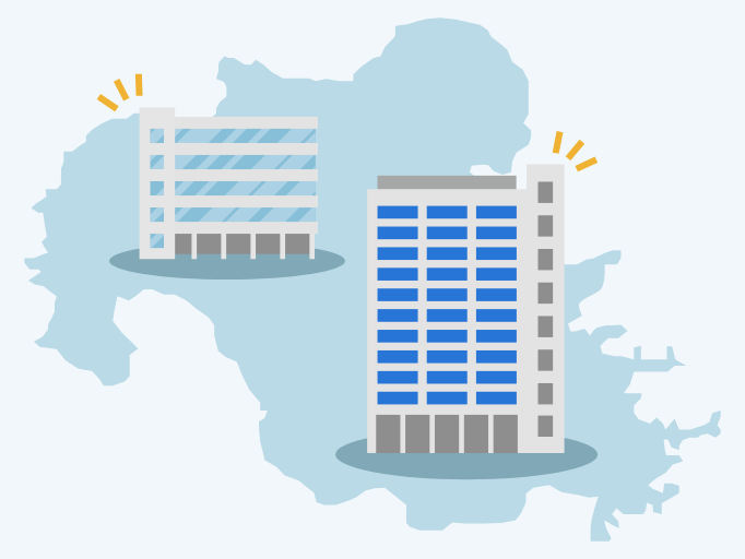 イラスト:本社機能誘致促進補助金(本社機能(研究所・事務所))